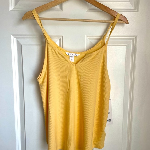 NWT Athleta Wind Down Sleep Cami Tank Top Size M Waffleknit - Picture 7 of 9